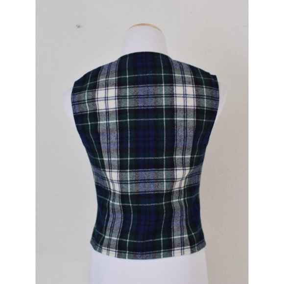 Vintage Sleeveless 90s Pendleton Plaid Waistcoat Vest - Picture 3 of 10